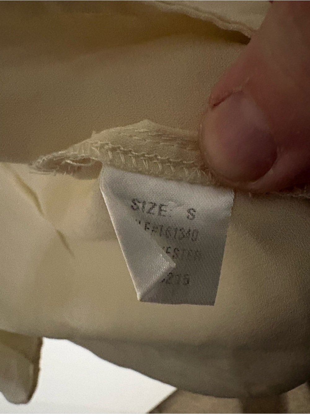 DaVinci Cream Ruffle-Trim Blouse - Picture 3 of 3
